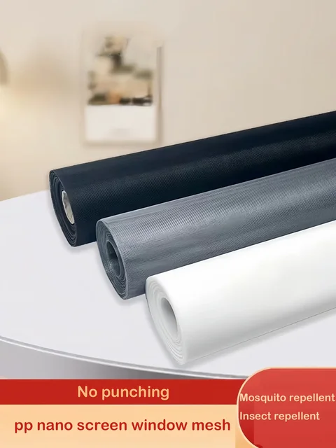 pp nano household mesh, multifunctional mosquito gauze mesh roll can be cut and customizable size for large coverage Window DOOR 1