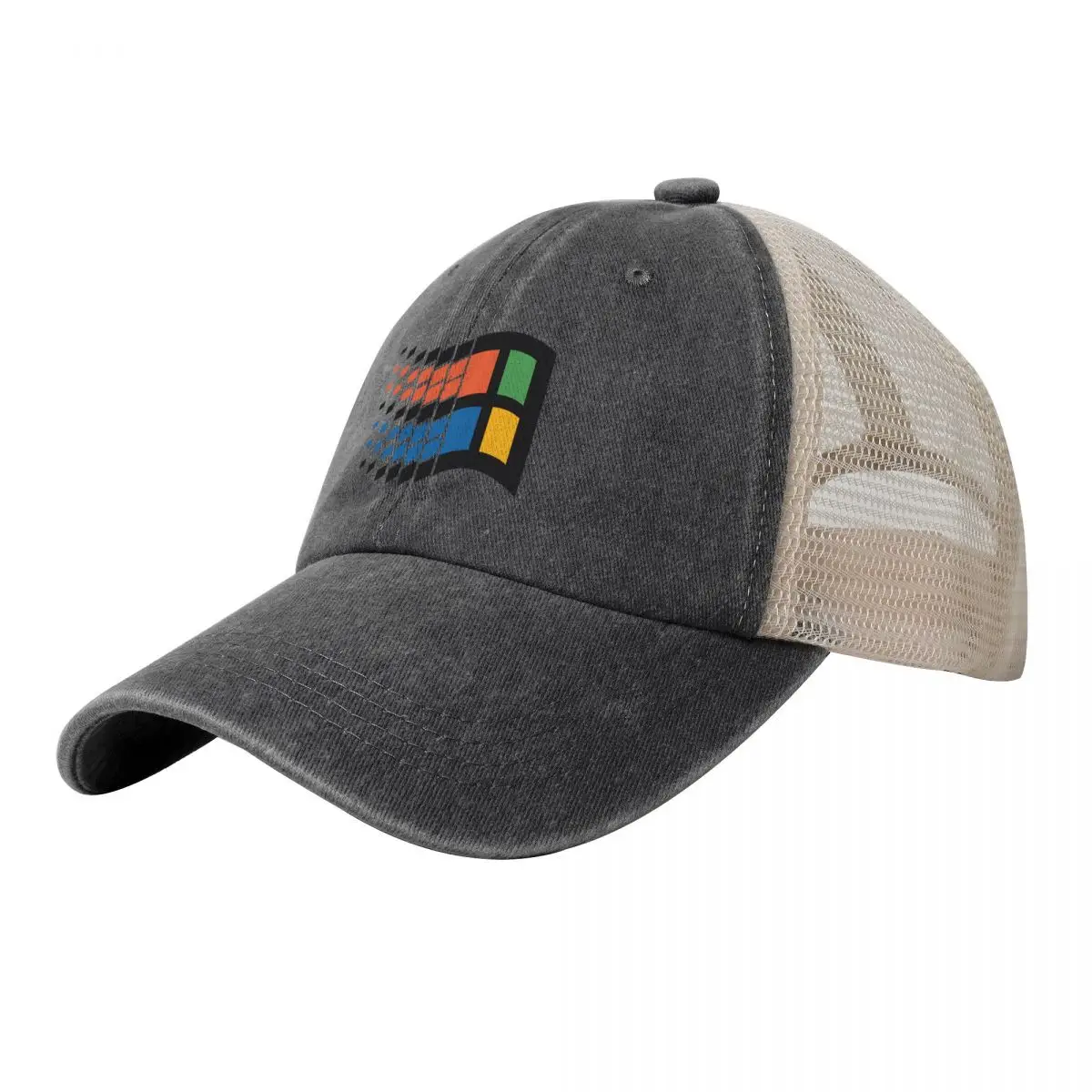 

Windows 95 Logo Cowboy Mesh Baseball Cap Golf Hat Man Dropshipping hiking hat Hat Baseball Cap Golf Wear Men Women's