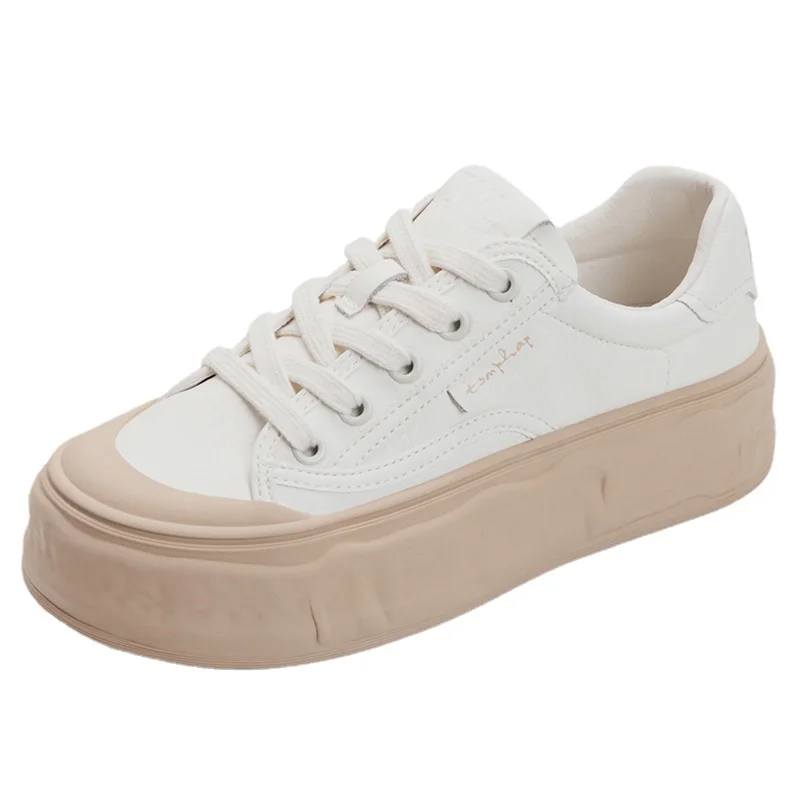 

Size 35-40 Women Sneakers Real Leather High Heels Platform Shoes For Women Chunky Pumps Trainers Baskets Designer Shoes