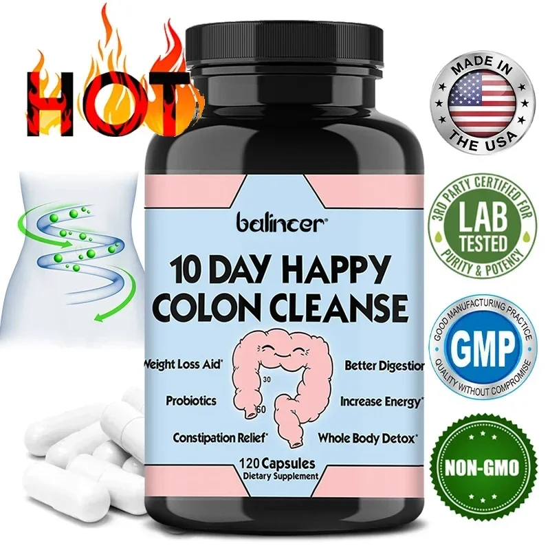 Super Colon Cleanse-10 Day Intestinal Cleanse-Detox, Constipation, Energy, Gluten Free, Dairy Free, Natural Herbal Extracts
