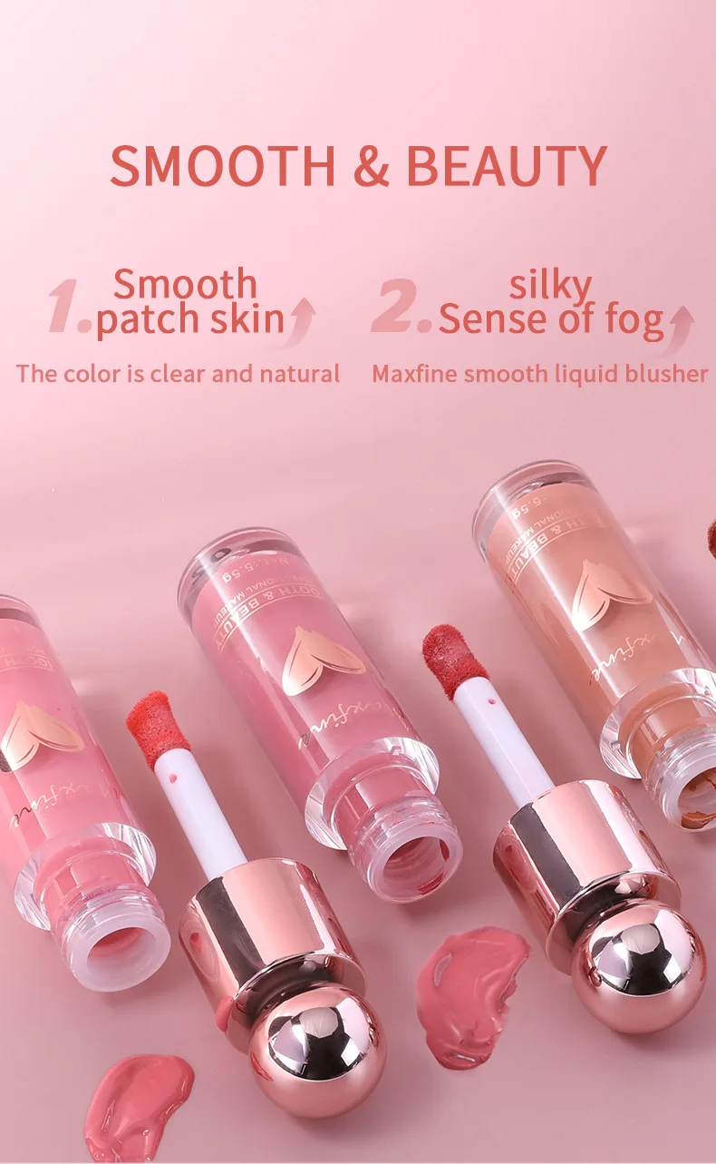 Long Lasting Non Fading Liquid Blush Highly Pigmented Lightweight Smudge Proof Smooth 5