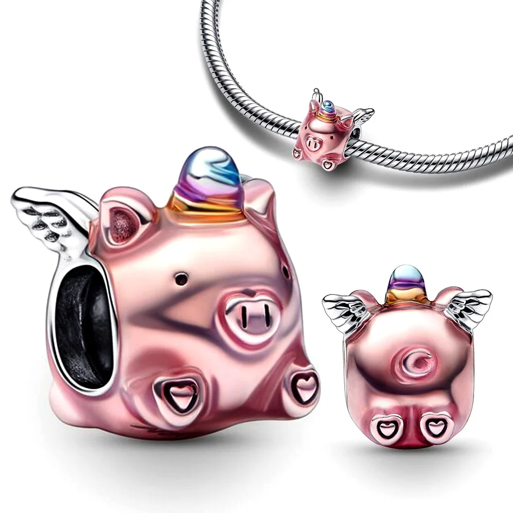 Charm Beads 925 Silver Plated Flower Bird Series Fit Pan Original For Jewelry Making