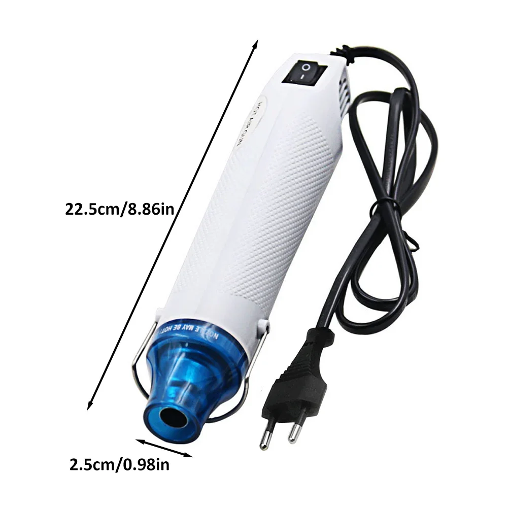 220/110V Home Heat Gun Electric Power Hot Air 300W Multi Purpose Soft Ceramic Seat Shrink Plastic DIY Tool EU Plug