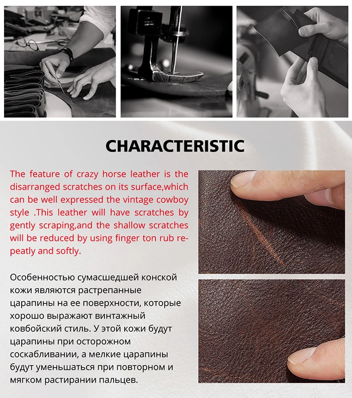 HUMERPAUL Rindsleder Echtes Leder Männer Brieftasche RFID Blocking Multi-karte Karte Halter ID Geld Taschen Business PORTFOLIO Portomonee – Detail 8