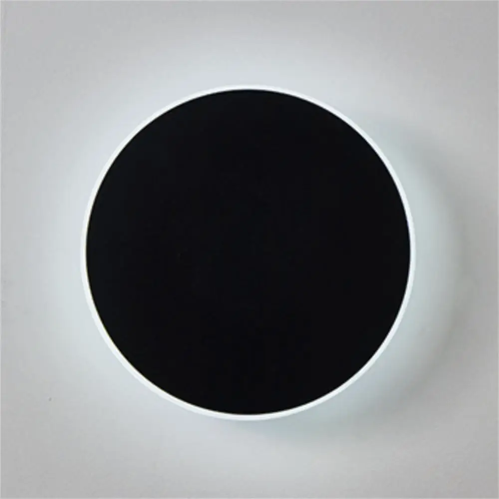 북유럽 침실 헤드 보드 터치 원형 벽 조명, 모던 미니멀리스트 복도 계단 벽 배경, LED 벽, 110V, 220V, 3 개