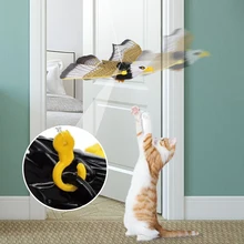  Simulation Bird Interactive Cat Toys Electric Hanging Eagle Flying Bird Cat Teasering Play Cat Stick Scratch Rope Kitten Dog Toy 