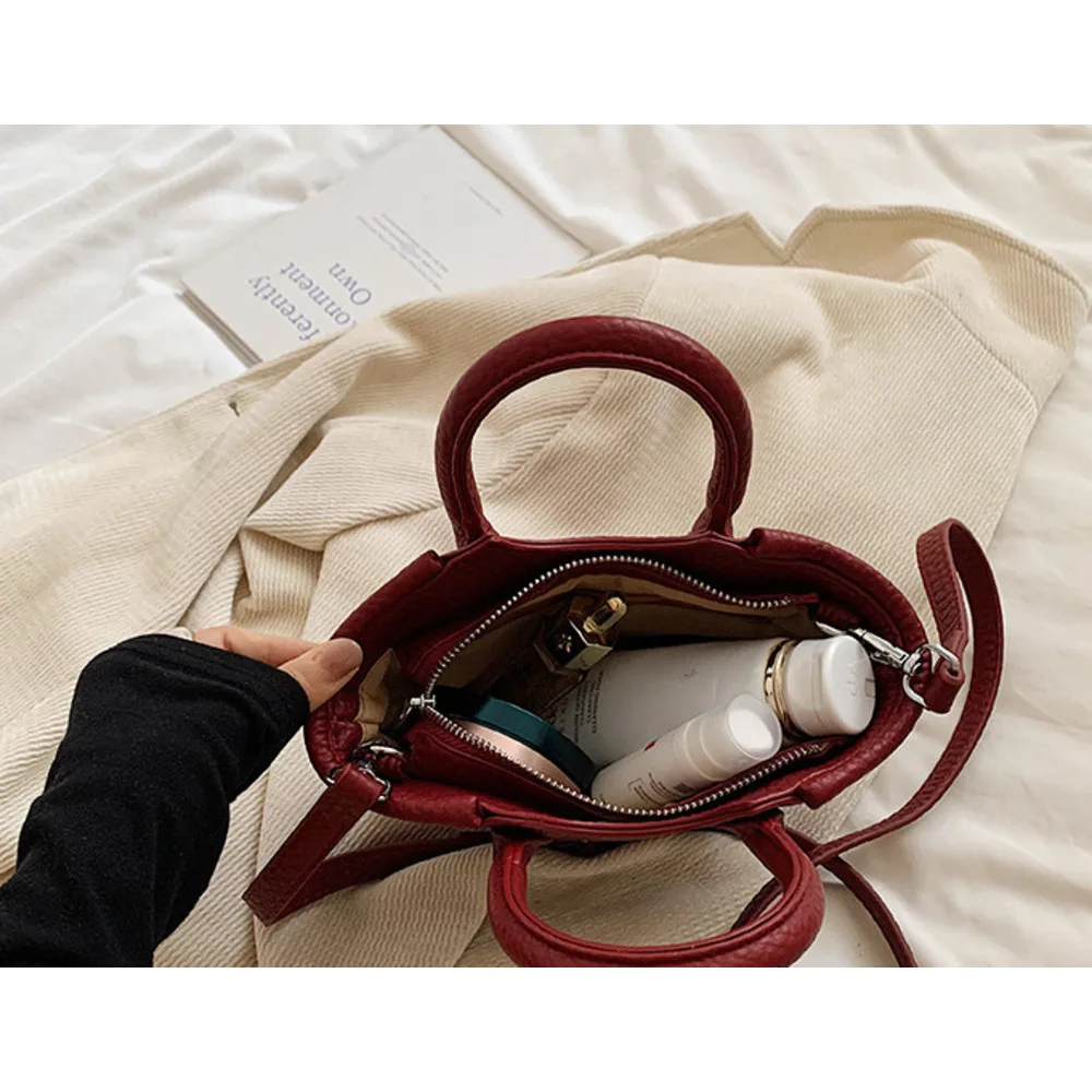 Hand held bucket for women 2024 new Korean version Instaram trendy fashion versatile shoulder simple niche crossbody_voghion.com