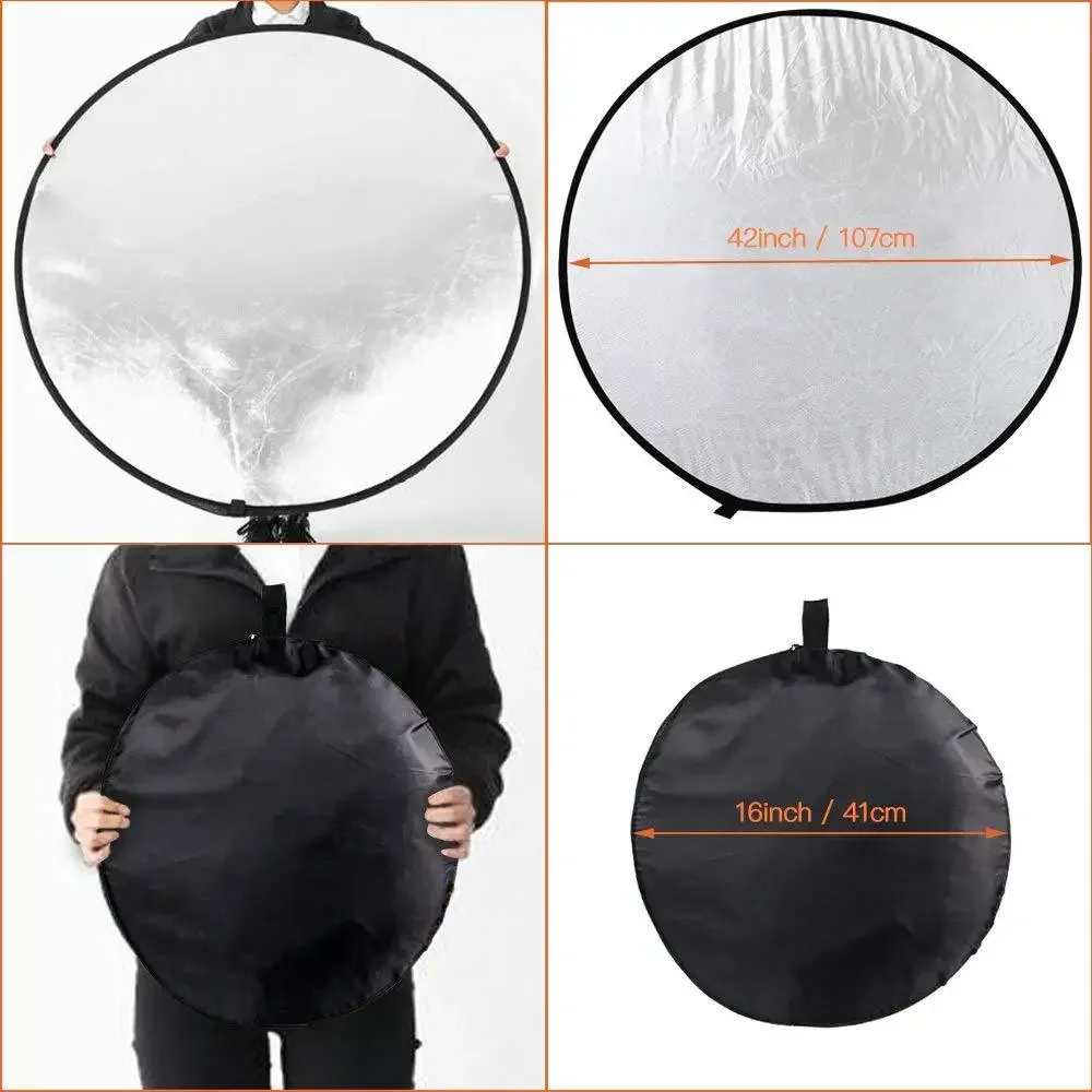 photography reflector macro photography diffuser 5 in 1 30/60/80/110cm round light photography reflector for studio camera lighting