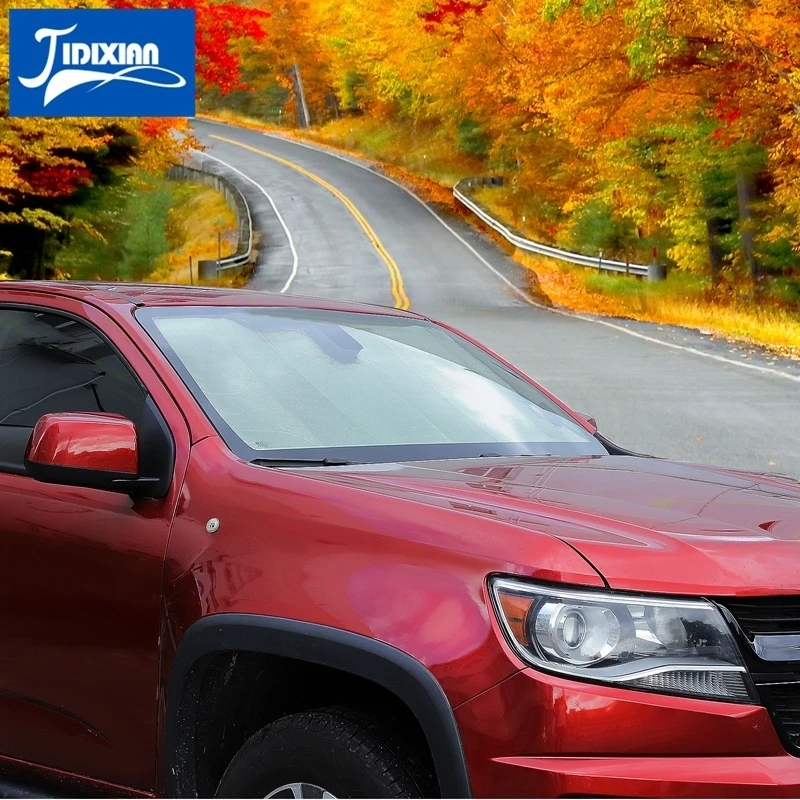 JIDIXIAN fit for Chevrolet Colorado 2014- for GMC Canyon 2014- Car Front Windshield Sunshades Sun Visor Protection Cover