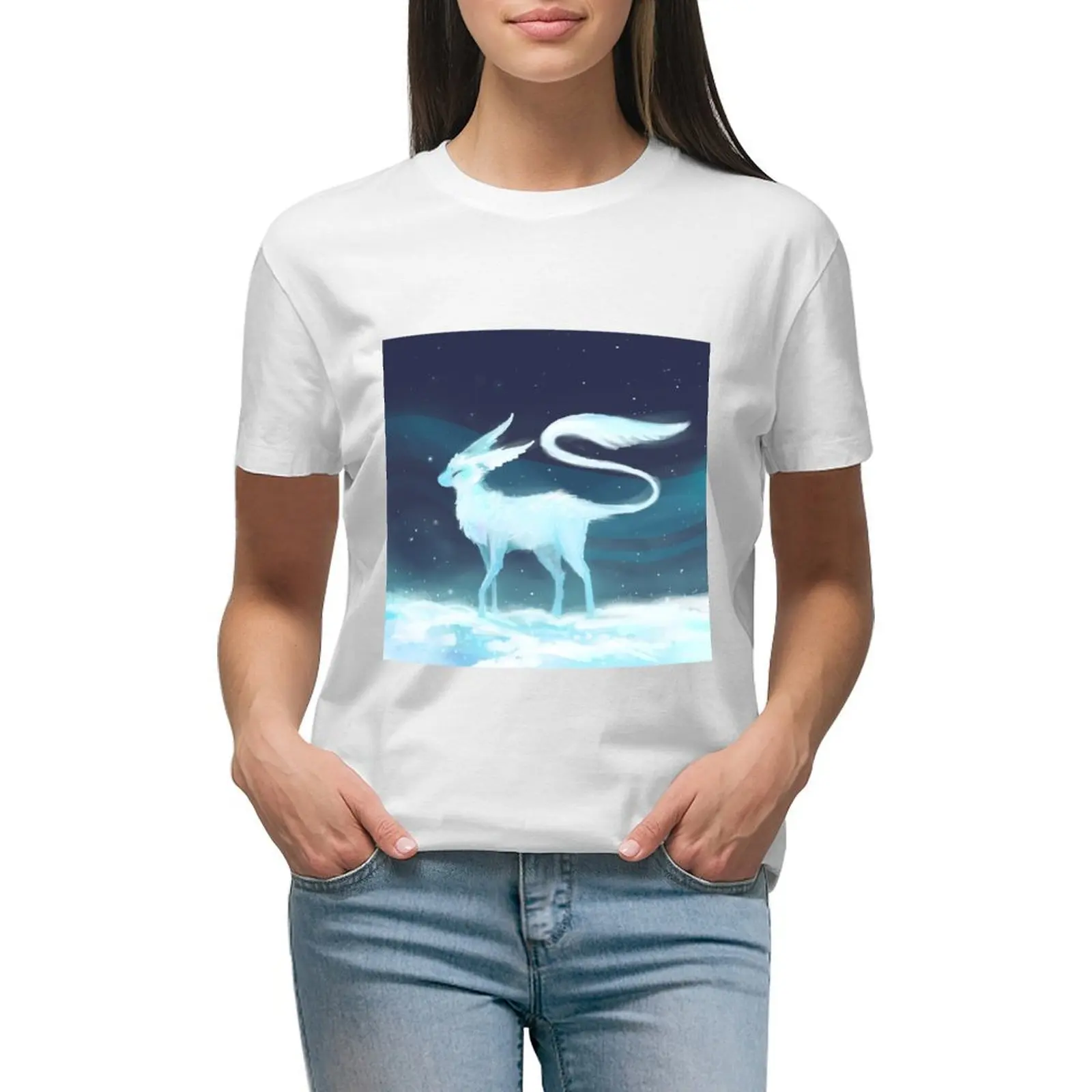 

deer T-shirt graphics cute clothes Woman fashion