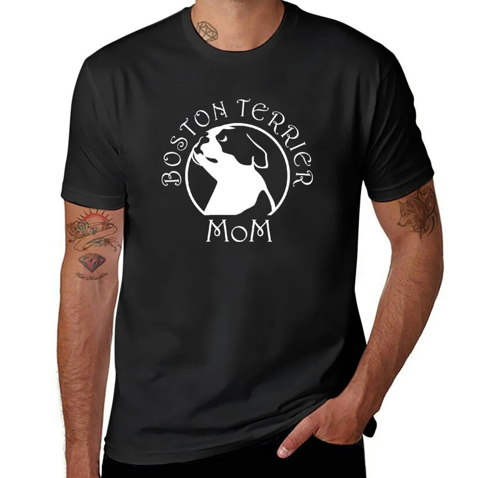 

Boston Terrier Mom | NickerStickers on Redbubble T-Shirt quick-drying summer tops blacks T-shirts for men cotton