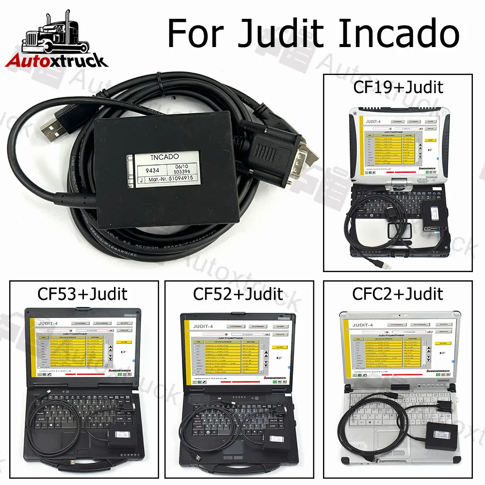 

CF19 CFC2 Laptop For JUDIT 4 Jungheinrich Judit box Incado forklift diagnostic cables JUDIT Parts catalog truck diagnostic tool