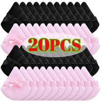 Crystal Velvet Triangle Powder Puff Ultra-Soft Washable Short Fluff Bows Loose Powder Cosmetic Puffs Sponge Apply Makeup Tools 2
