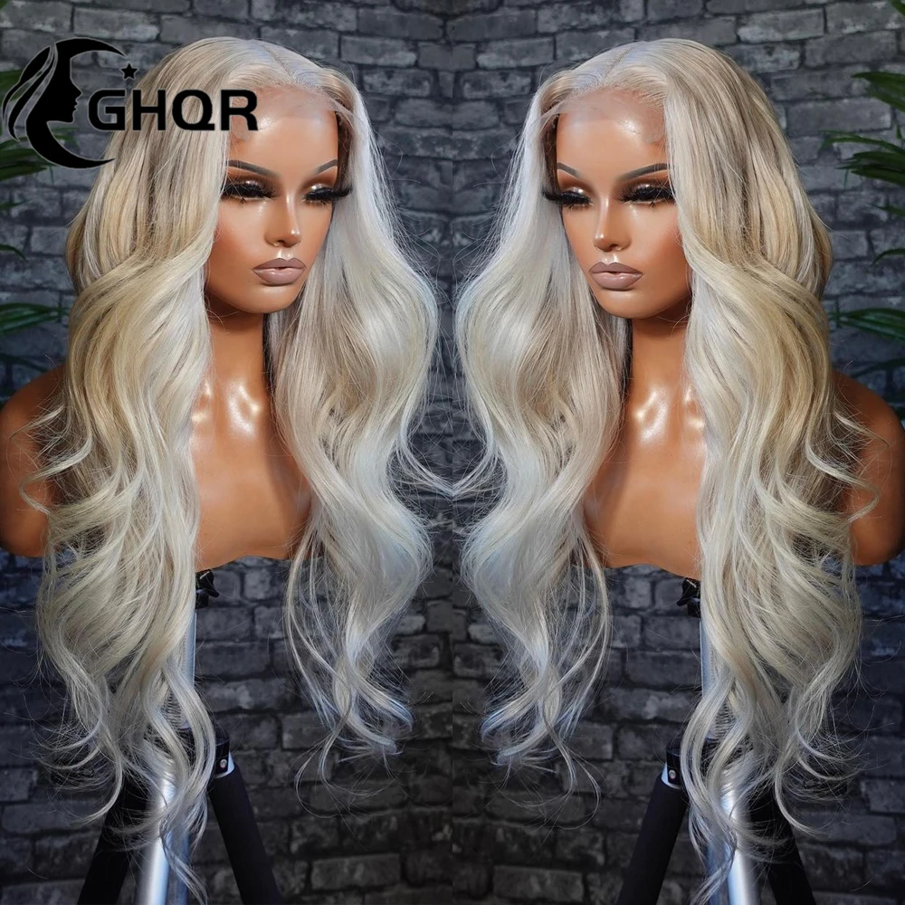 

Platinum Blonde Human Hair Wigs 13x6 Blonde 613 colored Lace Frontal Wig Natural Wavy 360 HD Transparent Lace Wigs For Women Pre