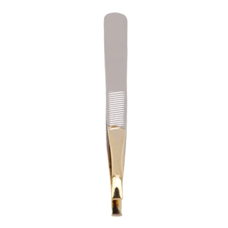 1PCS Eyebrow Tweezers Facial Hair Removal Clip Stainless Steel Flat Slant Tip Eyebrow Eyelash Makeup Tweezer Beauty Tools 6