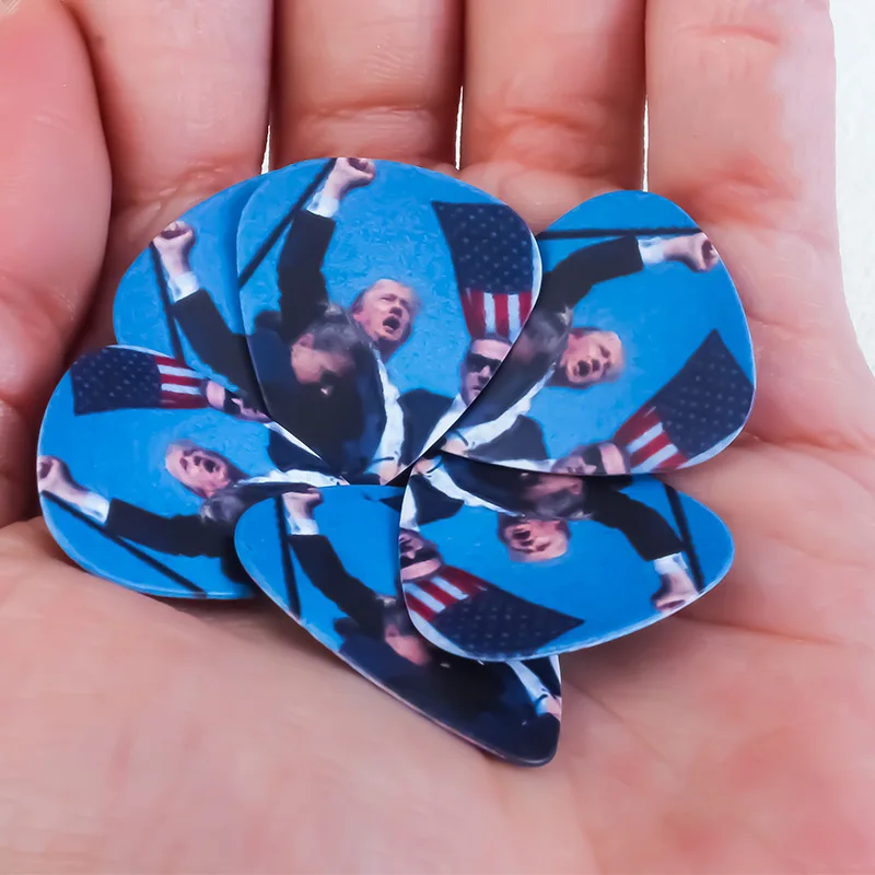 Trump Rally Shooter Guitar Picks Thickness 0.46 0.71 1.0mm Guitar Pick Ukulele Accessories 10Pcs
