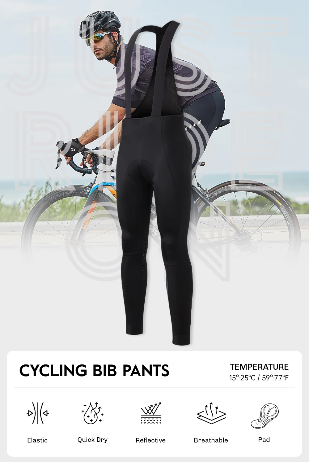 RION Radfahren Trägerhose Herren Mountainbike Strumpfhosen Pro MTB Hose DOLOMITI Pad Fahrradbekleidung Mittlere Distanz 6H Herbst 15-25 ℃ – Detail 1