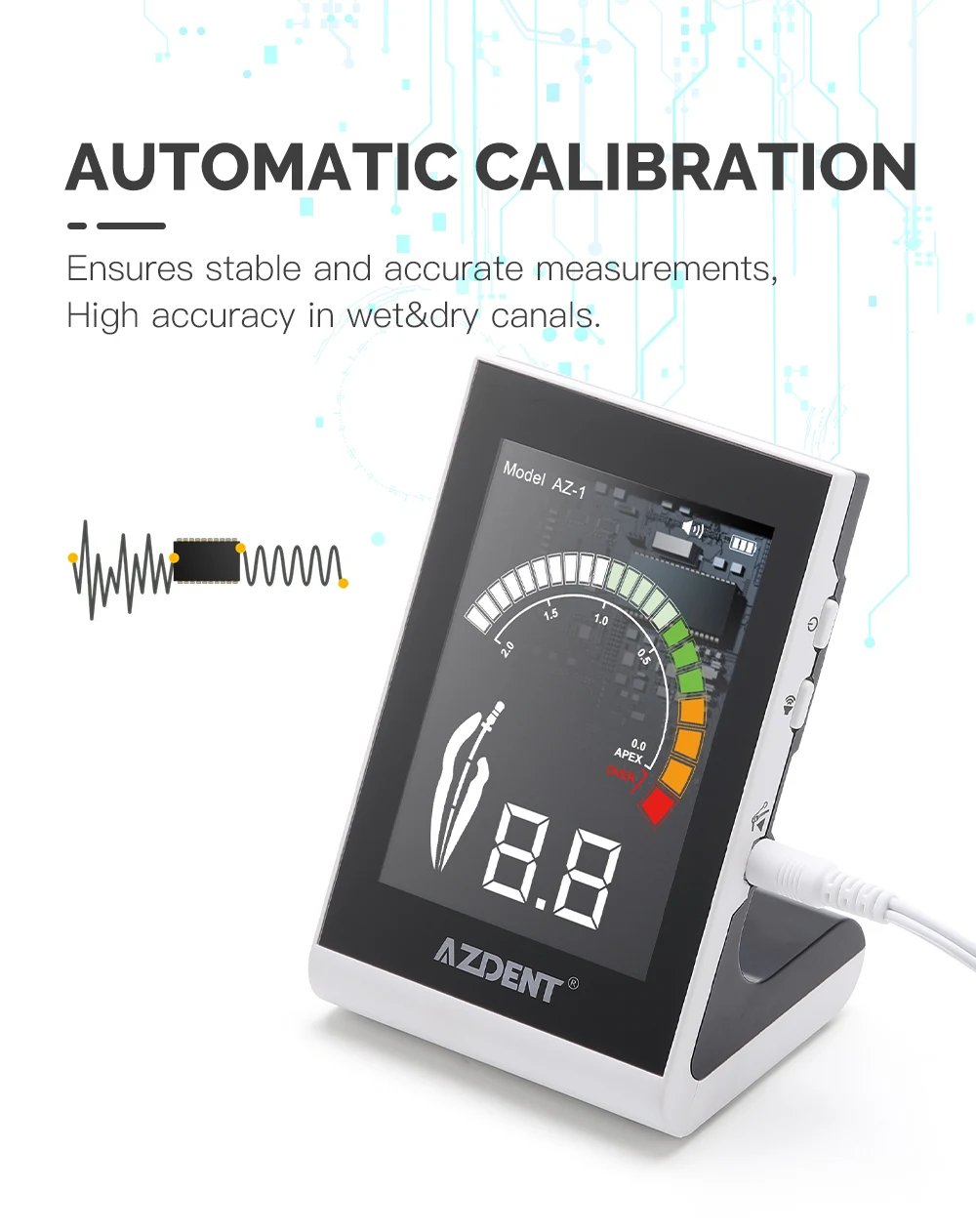 AZDENT Dental Endo Apex Locator LCD Wurzelkanal Messgeräte Tragbare endodontische Messung Zahnarzt Instrument – Detail 16