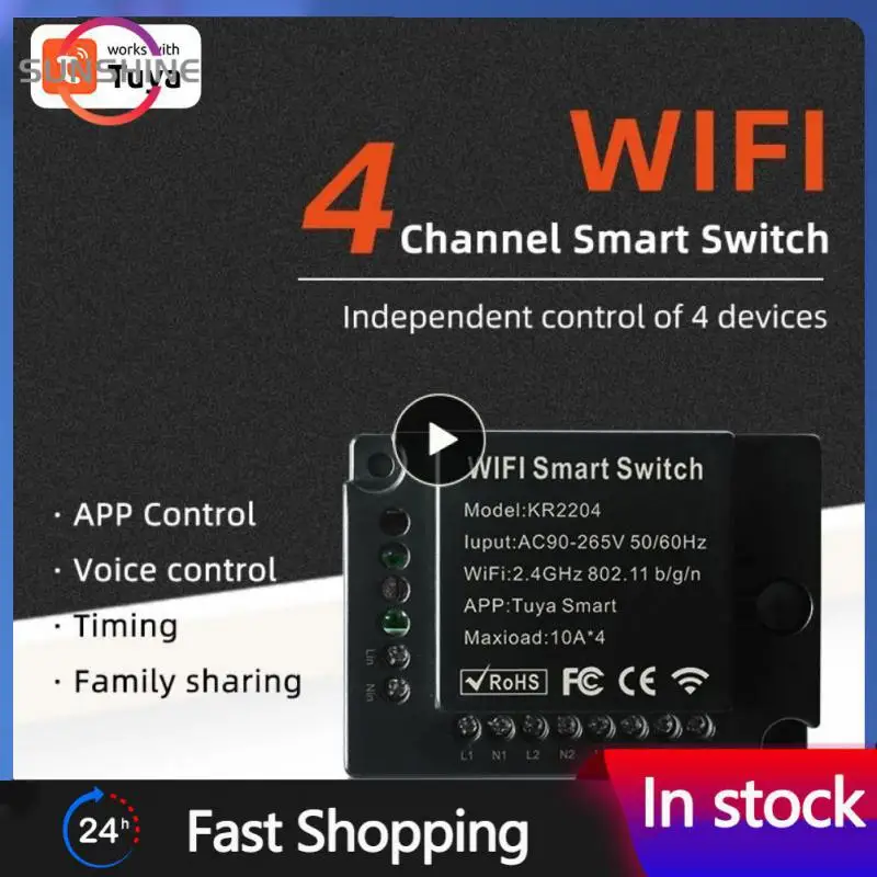 Tuya Smart Life Wifi Switch Relè Breaker Module Home Alexa Echo Voice Control Smart Lighting Timer Switch