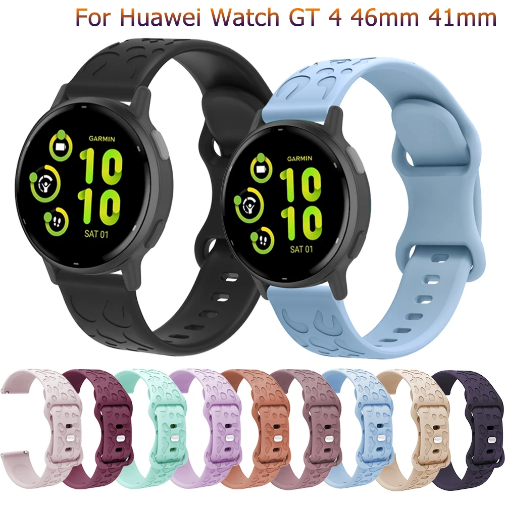 

Ремешок силиконовый для Huawei Watch GT 4 41 мм 46 мм, спортивный браслет для Huawei GT 2 GT 3 42 мм/GT2 Pro/GT Runner/2E, 18 мм 20 мм 22 мм