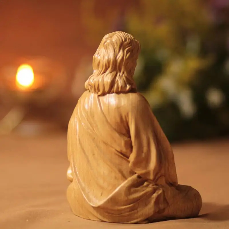 Jesus Statue Religious Resin Crafts Catholic Figurines Christ Savior Jesus Sculpture Church Decoration for Party Favors Supplies