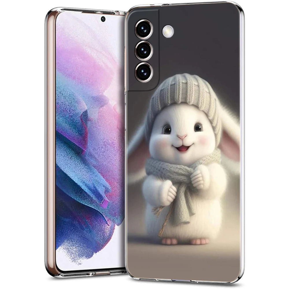 Niedliche Cartoon-Tier-Hülle für Samsung S24 S23 S22 S20 S21 FE Ultra S24 S23 S10 S10E S9 S8 Plus 5G Transparente Handyhülle Capas – Detail 4