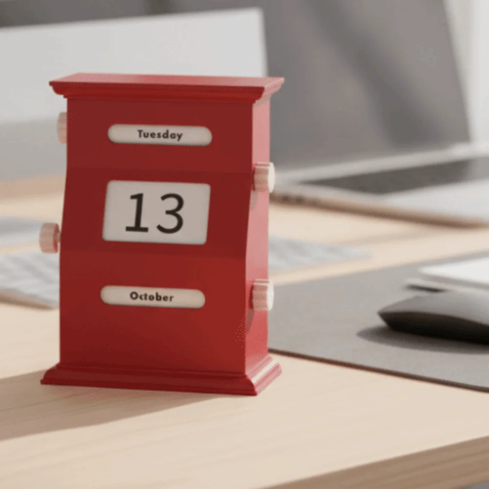 Calendario perpetuo da scrivania con display rotante - immagine 5
