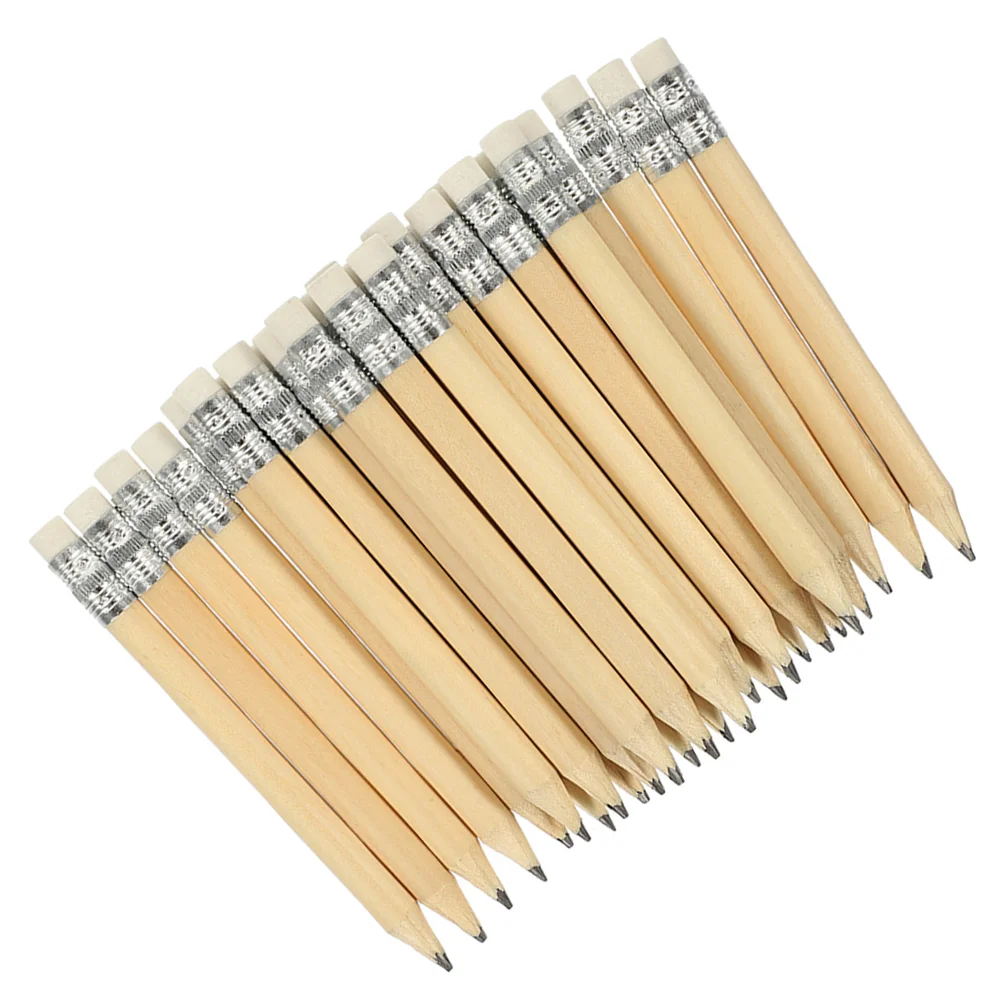 

50 Pcs Golf Pencil Wooden Pencils Drawing Eraser Small Short for Party Erasable