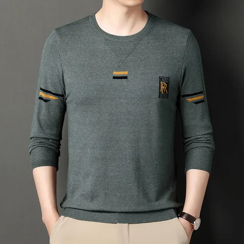 thumbnail image 1 of Sudaderas Slim Fit Tight Tendencias de moda 2024 Hombre Jerseys Capa base Camiseta para hombres Citas Diseñador Casual Venta Ropa Tee, 1 of 5