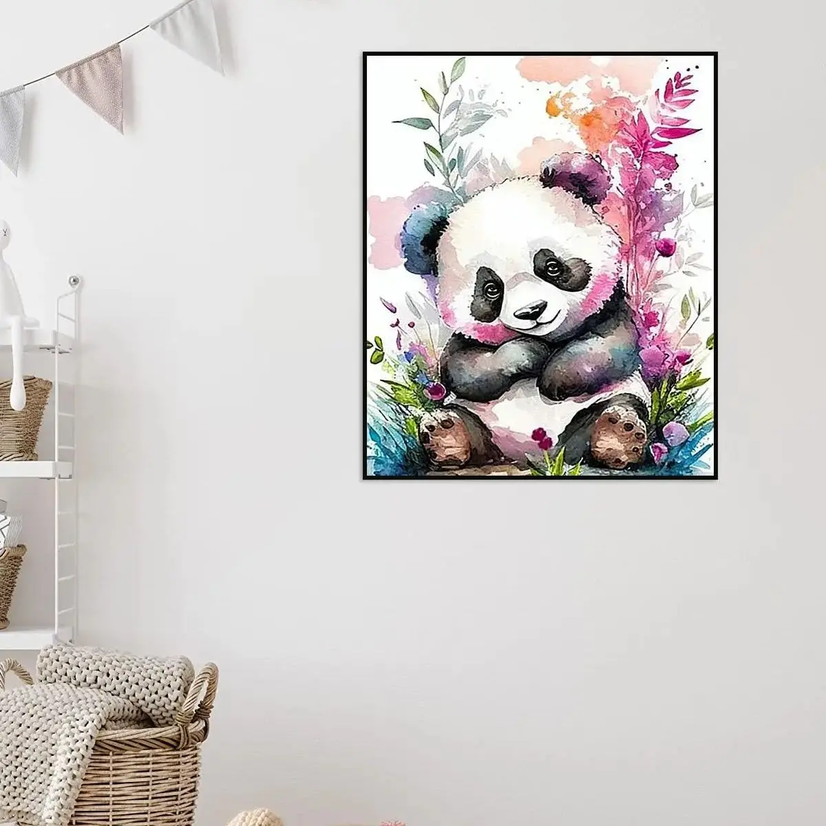 

5d алмазная живопись, милая гигантская панда, Круглый Алмазный драгоценный камень, картина из бисера, украшение ручной работы, картина без рамки