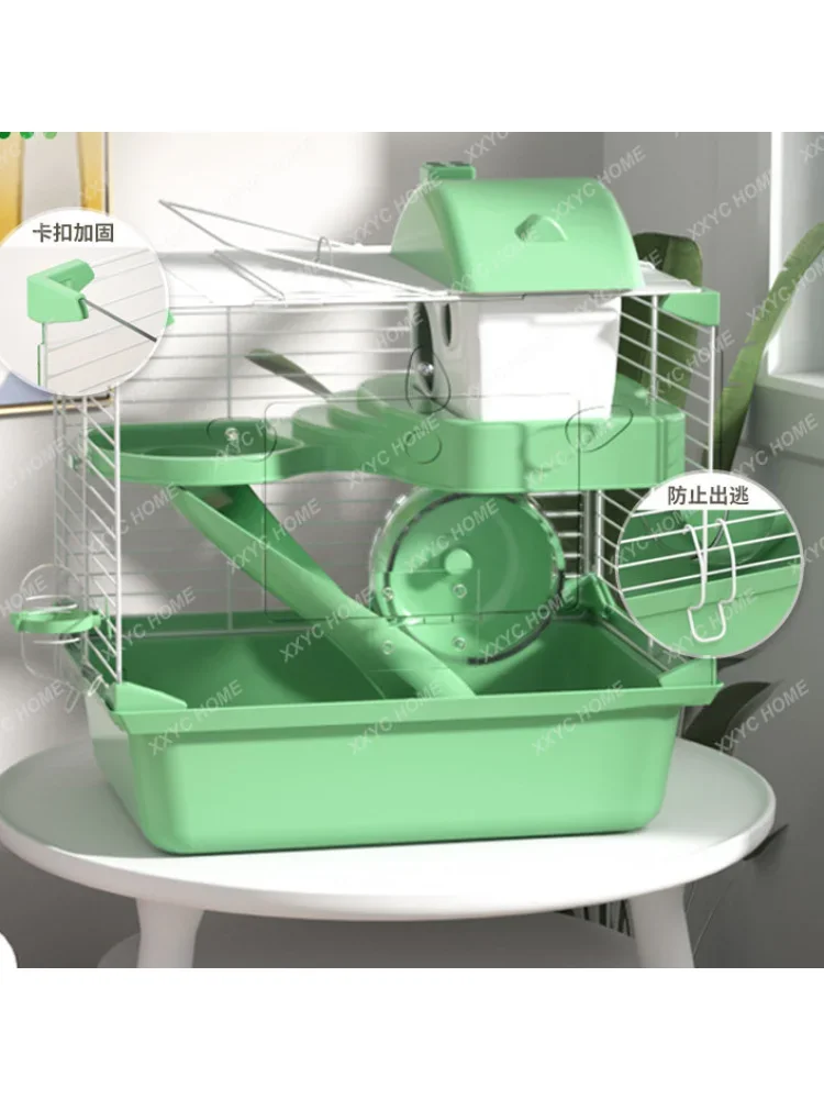 Little Hamster Cage Hamster Supplies Package Complete Djungarian Cage Oversized Villa Transparent Double-Layer Nest