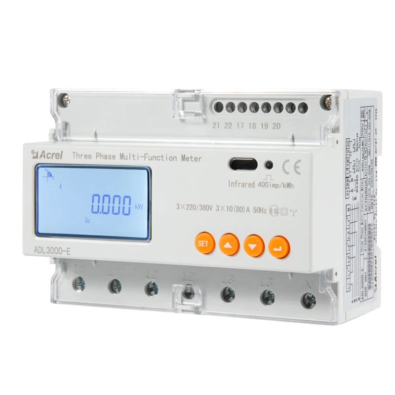 

Acrel Three Phase Energy Meter Ev Charger Ac Kwh Monitoring Din Rail Wattmeter And Power Analyzer With Current Transformer