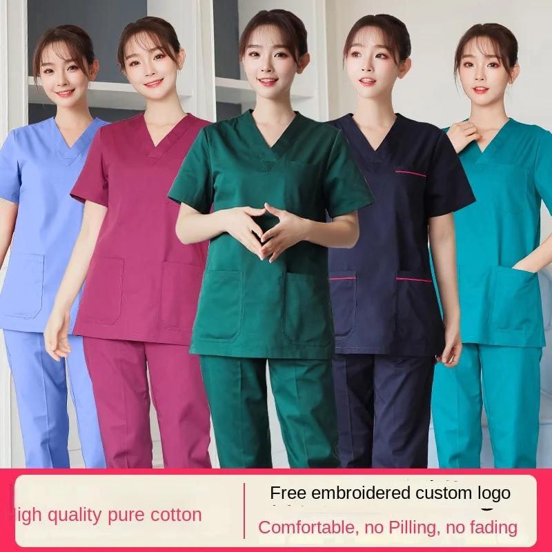 

Hand washing clothes Women's surgical clothes brush hand clothes women's short-sleeved doctor's clothes Long sleeved cotton isol