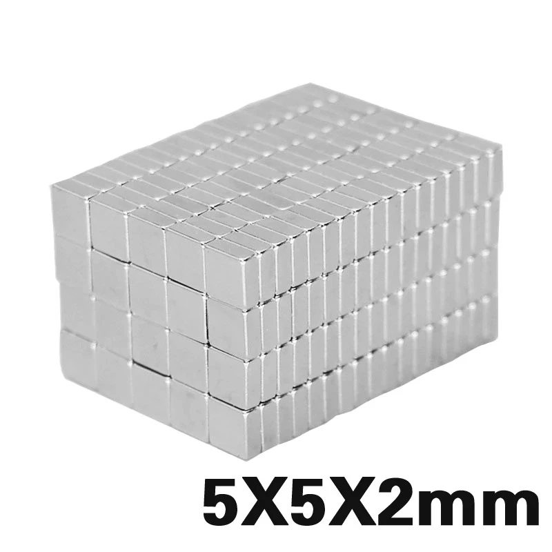 50 Pz 5X5X2Mm N35 Forte Magnete Quadrato Ndfeb Terre Rare 5*5*2Mm Magneti Al Neodimio 5Mm X 5Mm X 2Mm