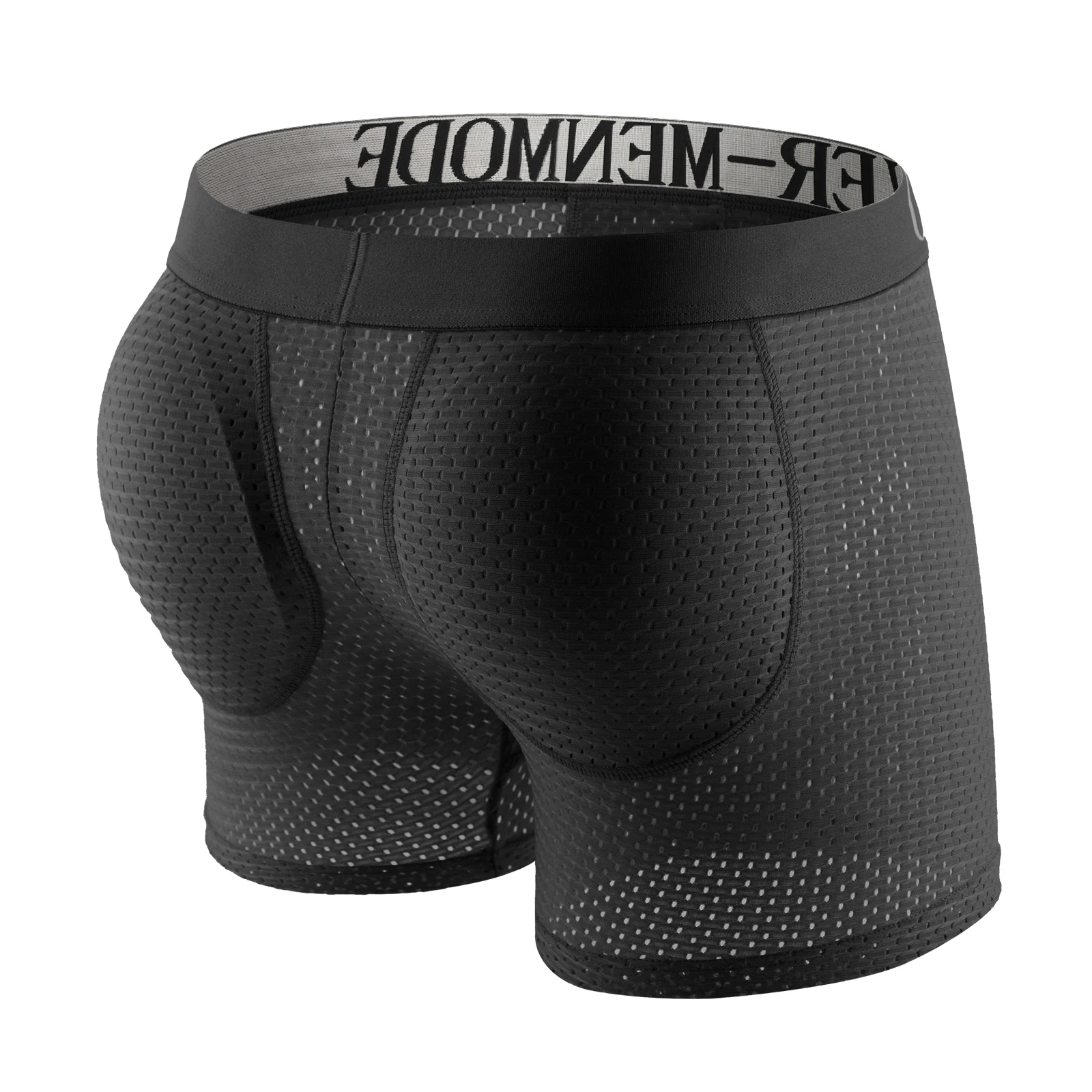 Mens Underwear Padded Boxers Shorts Mesh Buttocks Lifter Enlarge Butt Push Up Pad Penis Pouch Panties