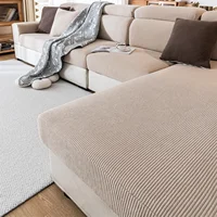 Thicken Stripe Jacquard Stretch Removable Sofa Seat Cushion Cover Washable for Living Room Kids Pets Furniture Protector 1