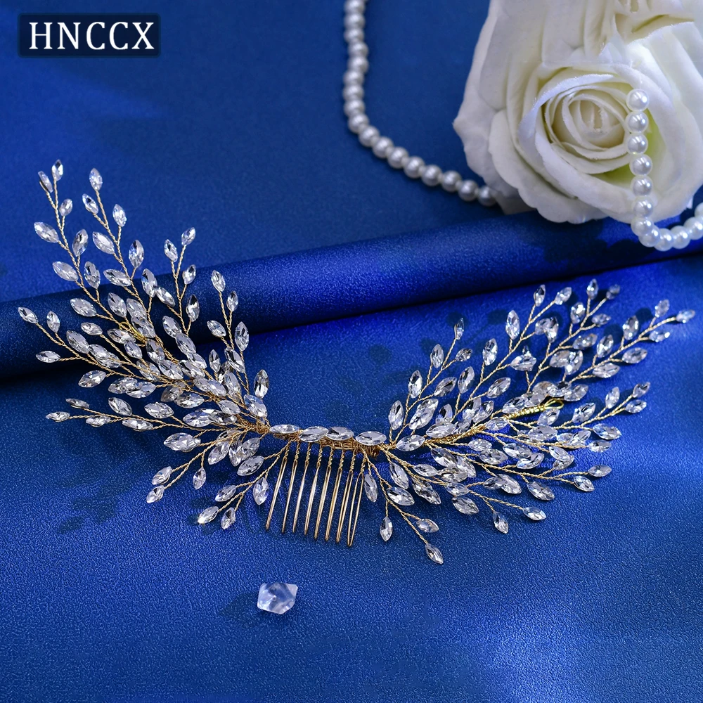 HNCCX Bridal Hair Comb Rhinestone Wedding Headpieces Hair Accessories Bride Hair Adornment Party Bridesmaids Headdress CP276