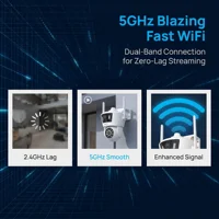 Caméra de sécurité WiFi ARCCTV 4MP, enregistrement 24h/24 et 7j/7, suivi automatique des personnes, vision nocturne couleur extérieure, caméra de surveillance, audio bidirectionnel 4