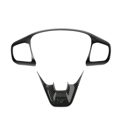 1 Set ABS Carbon Fiber Car Steering Wheel Trim Control Button Frame Cover Accessories for Ford Fiesta ST MK8 2017 - 2022