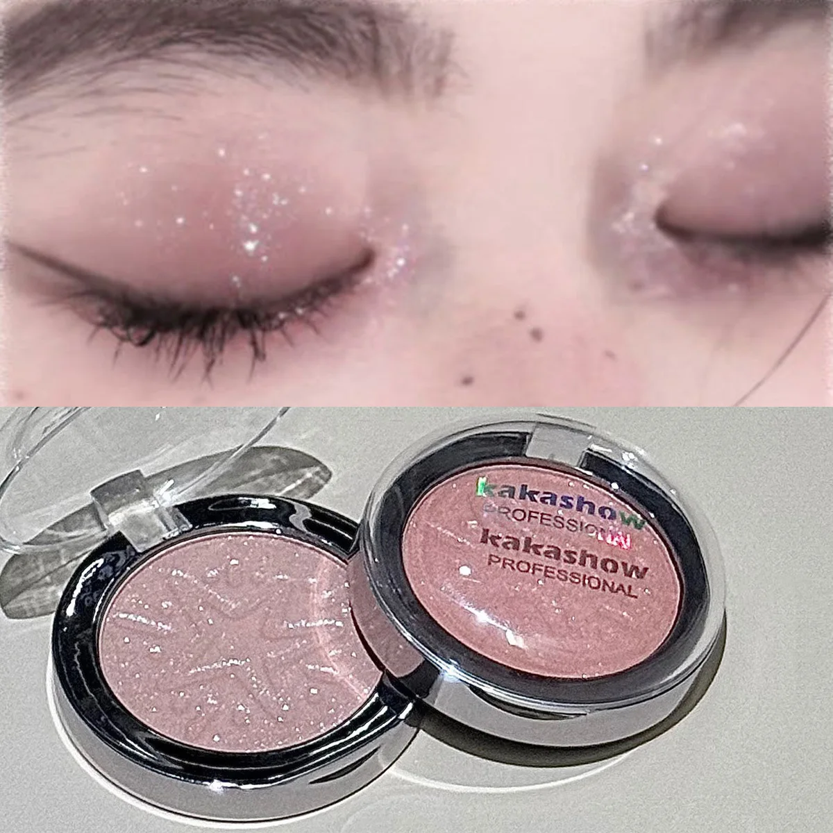 Radiant Pink Glitter Shimmer Eyeshadow Highlighter