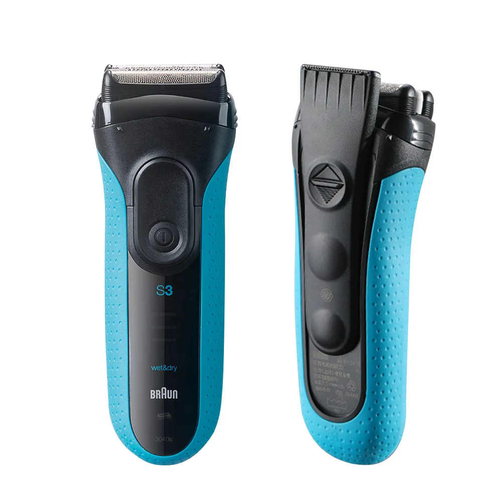 

Original Braun 3040s Electric Shaver Rechargeable Triple Blade Reciprocating Razor Dry & Wet Safety Shaving Precision Trimmer