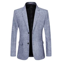 Men Thin Blazers Jackets New Fashion Male Business Casual Suits Coats High Quality Man Spring Slim Blazers Jackets Coats 4XL