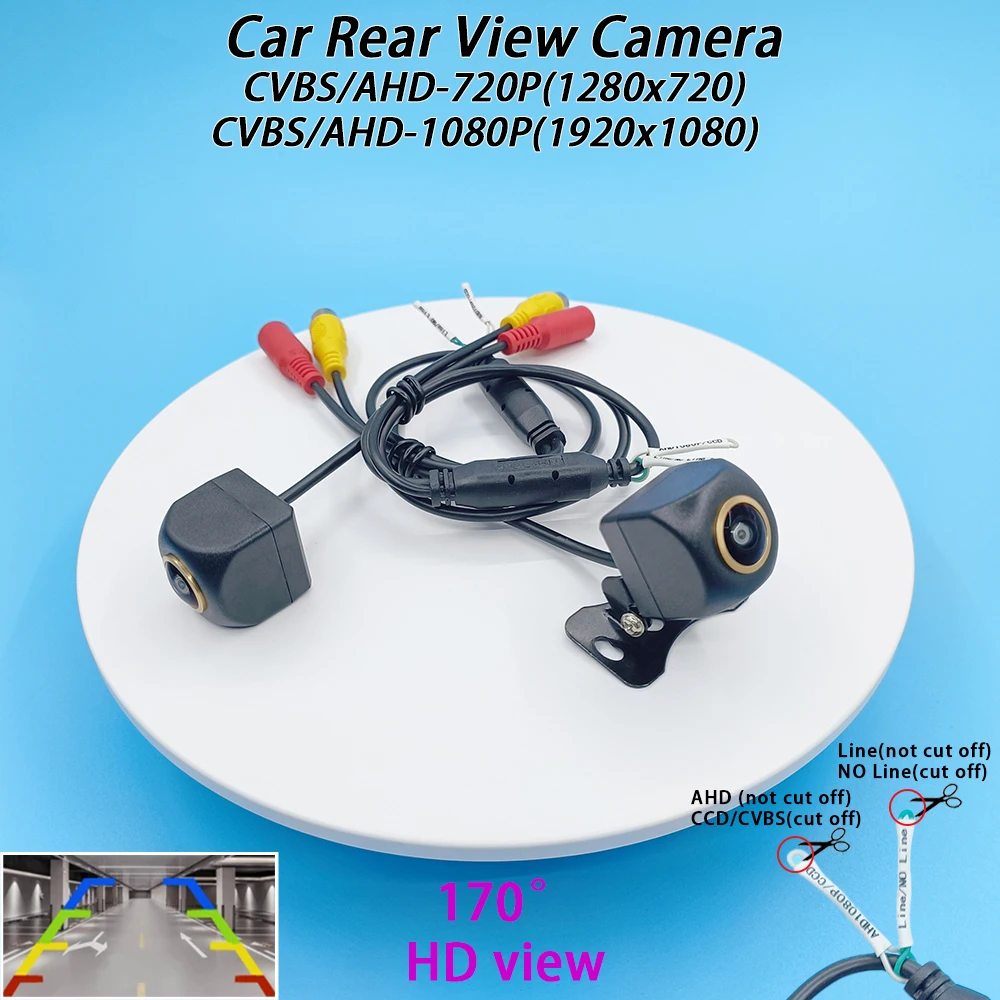 170 ° AHD 1080P CVBS 역방향 백업 후면보기 카메라(도요타 야리스 2005-2010용) 자동차 카메라 브래킷 번호판 라이트 하우징
