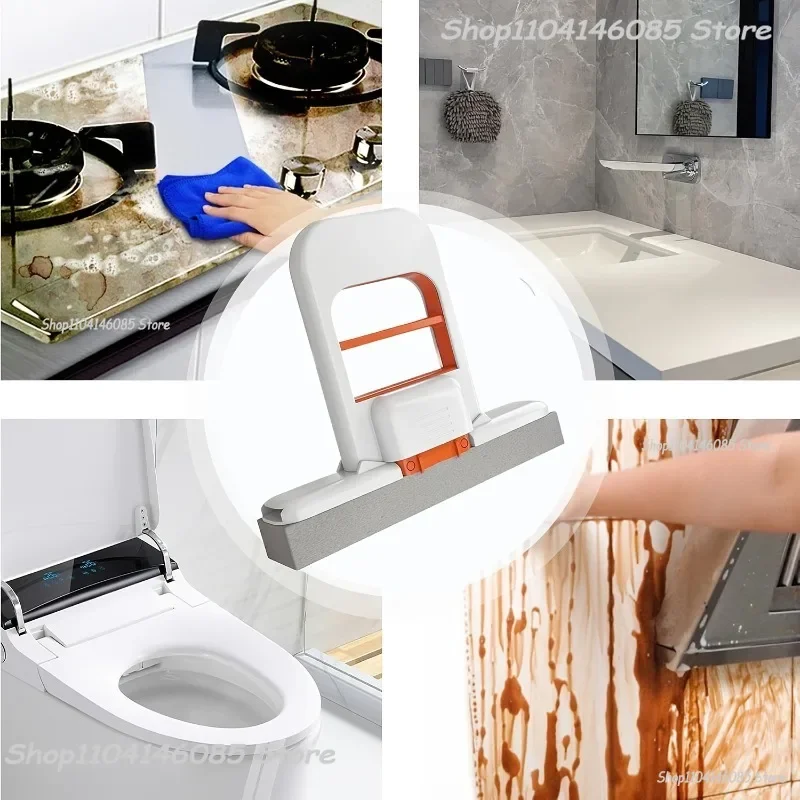 Portable Handheld Cleaning Mop Mini Foldable for Bathroom Kitchen Desktop Glass Living Room Car
