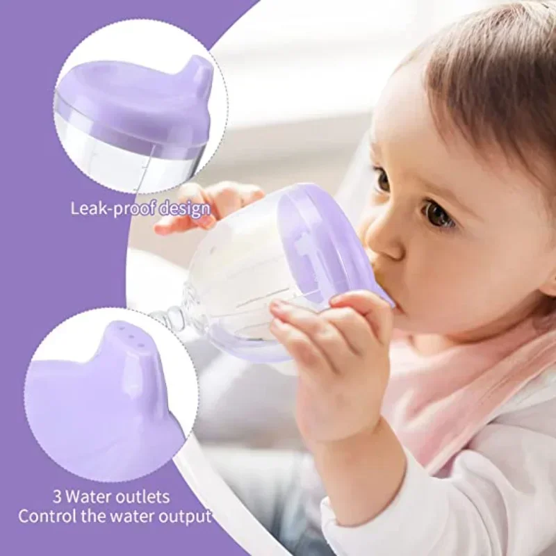 150ML Baby Learning Drinking Bottle Novelty Wine Glass Shaped Sippy Cup with Lid Kids Toldder Milk Bottles Infant Feeding Cups