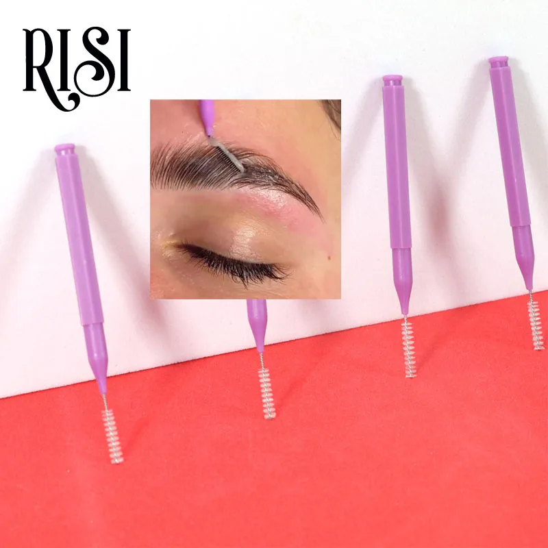 RISI10pcsBagBrowPermBrushMiniBrowLiftingBrushLiftingBrushes