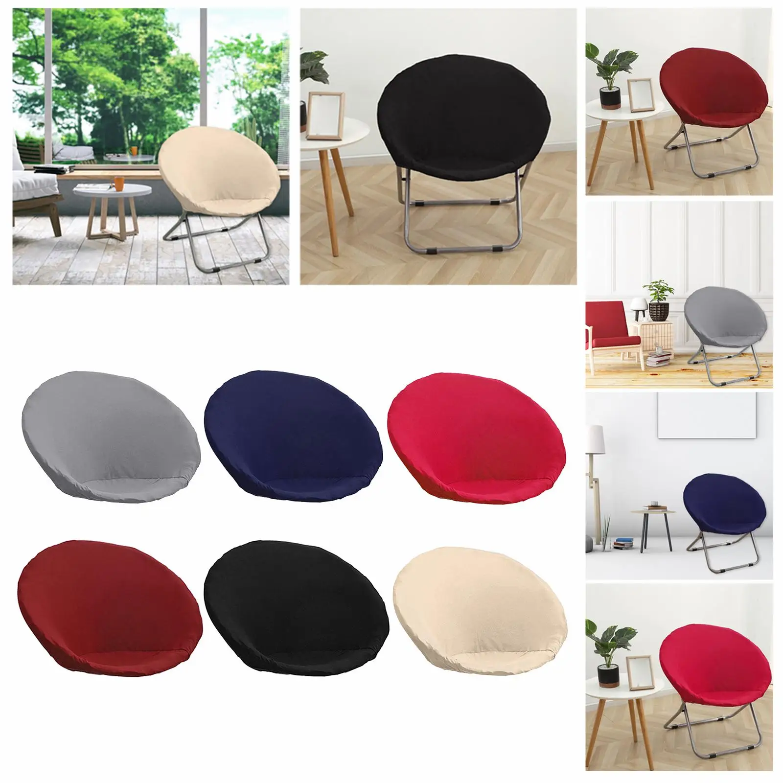 Round saucer cover, polyester fiber, highly stretchable, washable, non-slip,