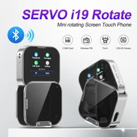 SERVO i19 Rotate Small Box Touch Mobile Phone 2SIM Standby Magic Voice Bluetooth Sync Music Torch Mini Rotation Cellphone Type-C