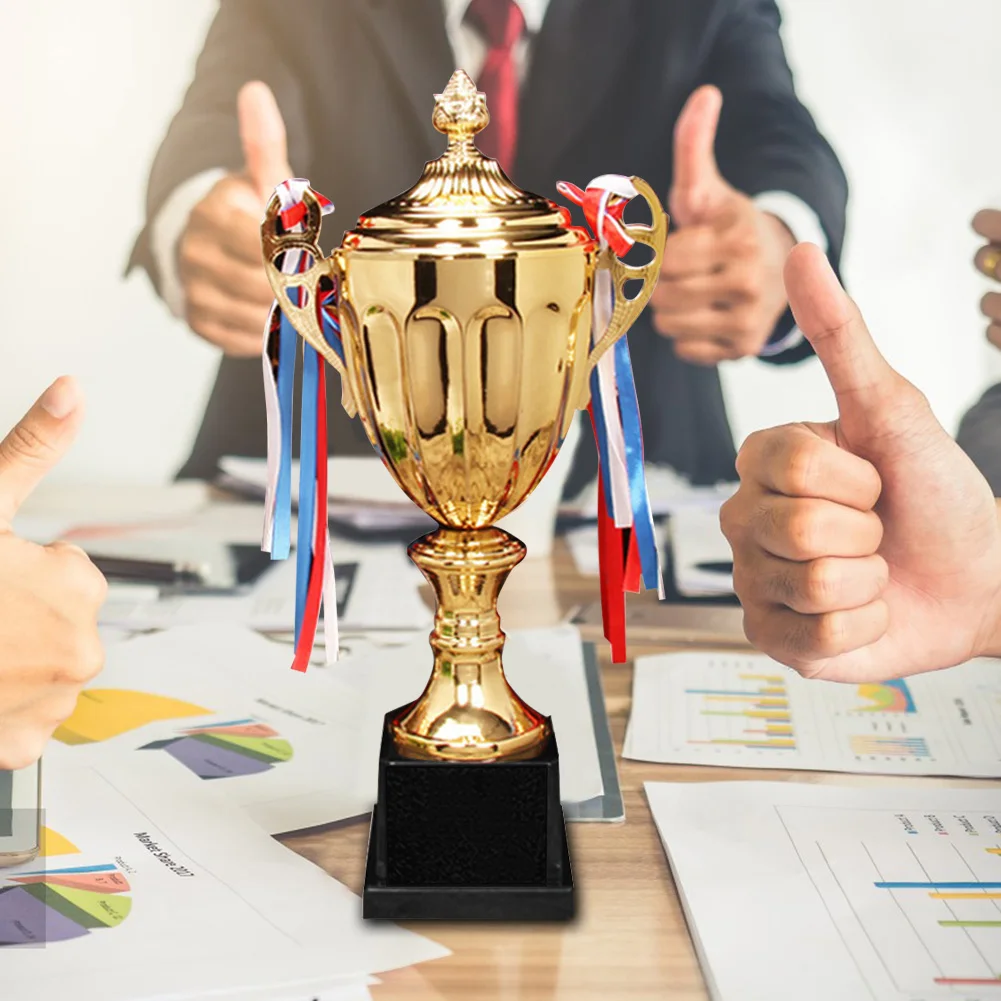 Trophy Cup Gold Gold Achievement Trophies Metal Award Trophy Cups Large Sculpture Trophies Party Ceremony