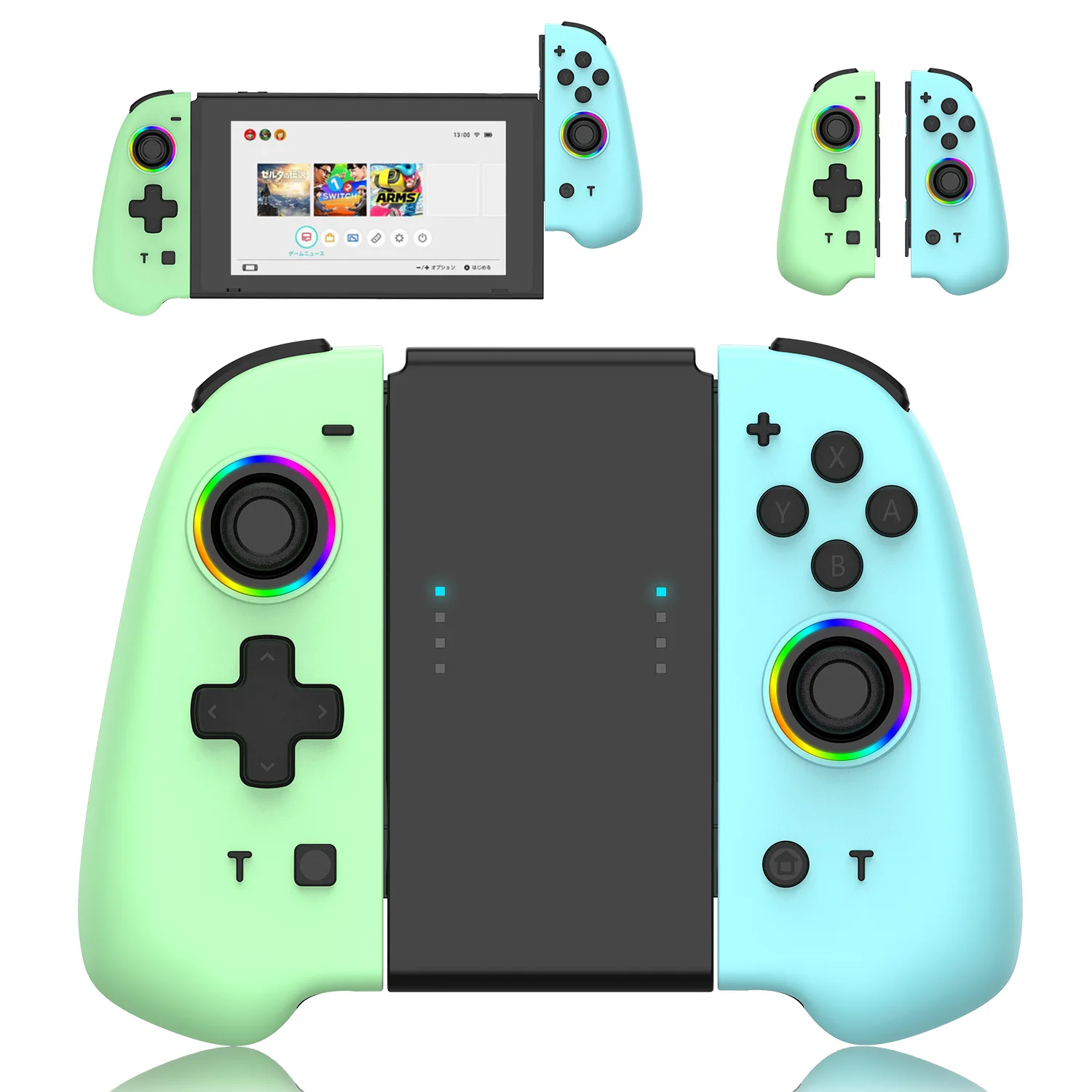再開困難 Jr北海道 ゲームスイッチワイヤレスコントローラled照明bluetoothのゲームパッドnintendスイッチnsハンドルグリップ用スイッチゲーム メーカー送品 Siaptech Com